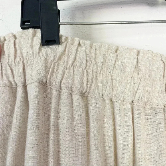 EUC Black Tape_ High Waist Wide Leg Beige Linen Blend Pants Size 2X - Picture 8 of 13